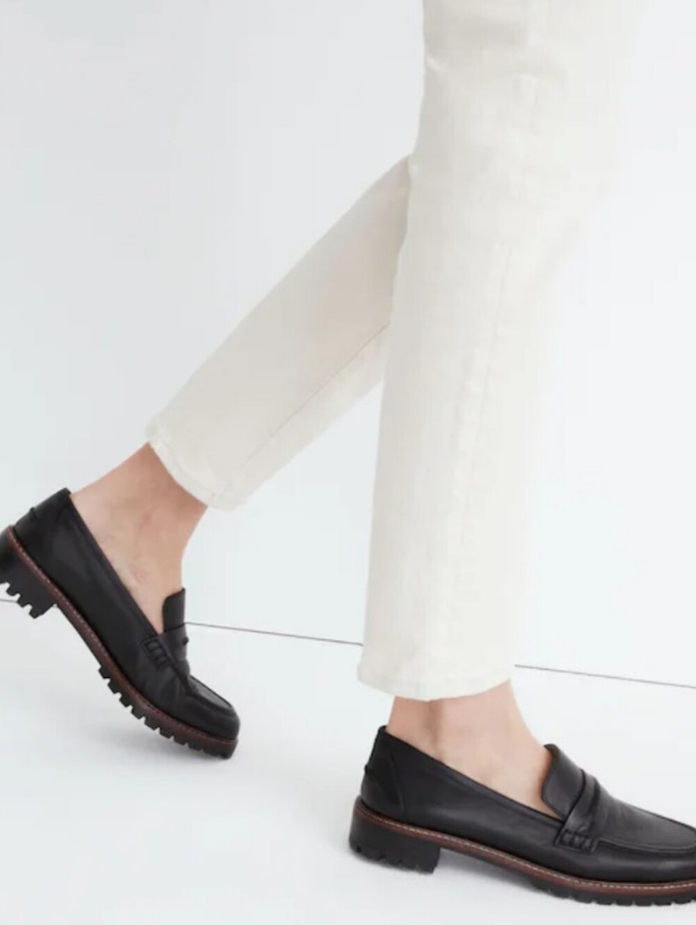 Madewell leather Corinne Lug Sole Loafers